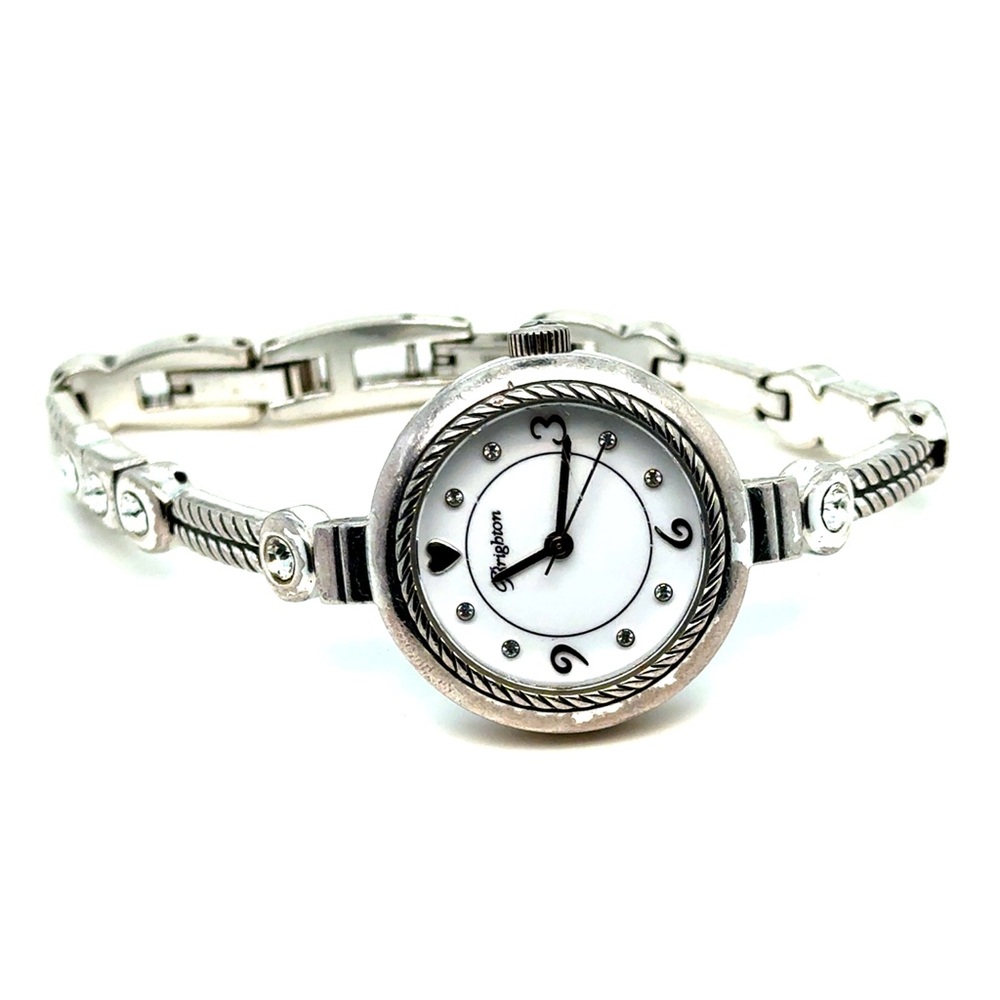 Brighton‎ Silver-Tone Women's Bracelet Watch with White Dial